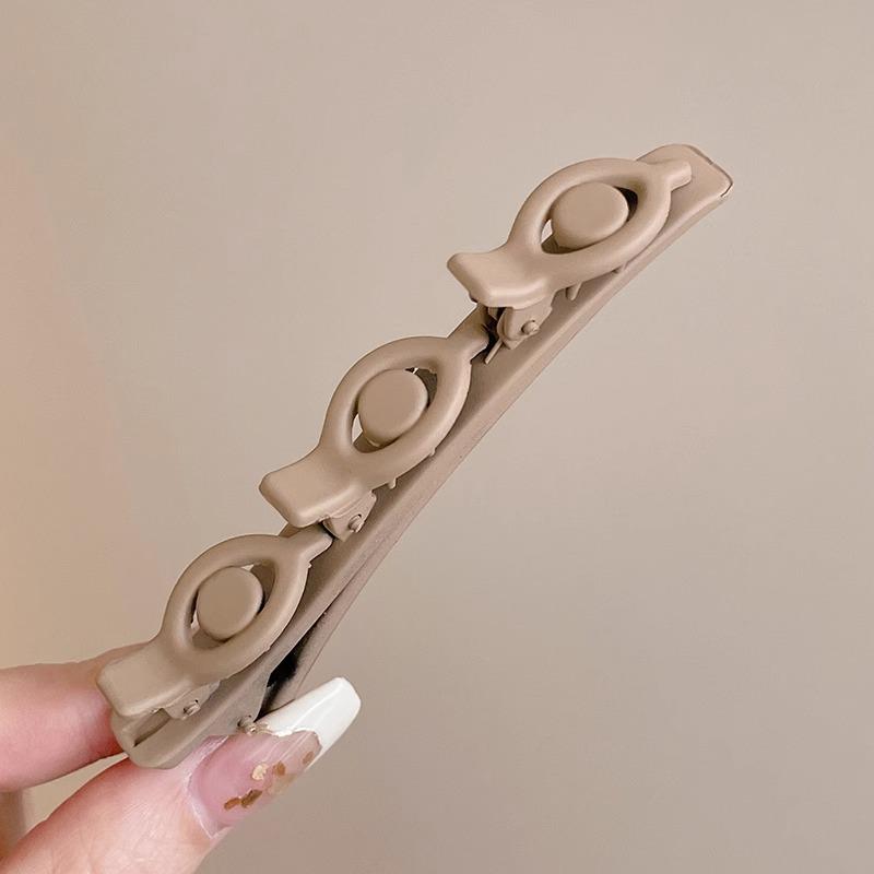 Autumn & Winter Coffee Hair Clip: Women's Seamless Duckbill, BB & Bangs Clips