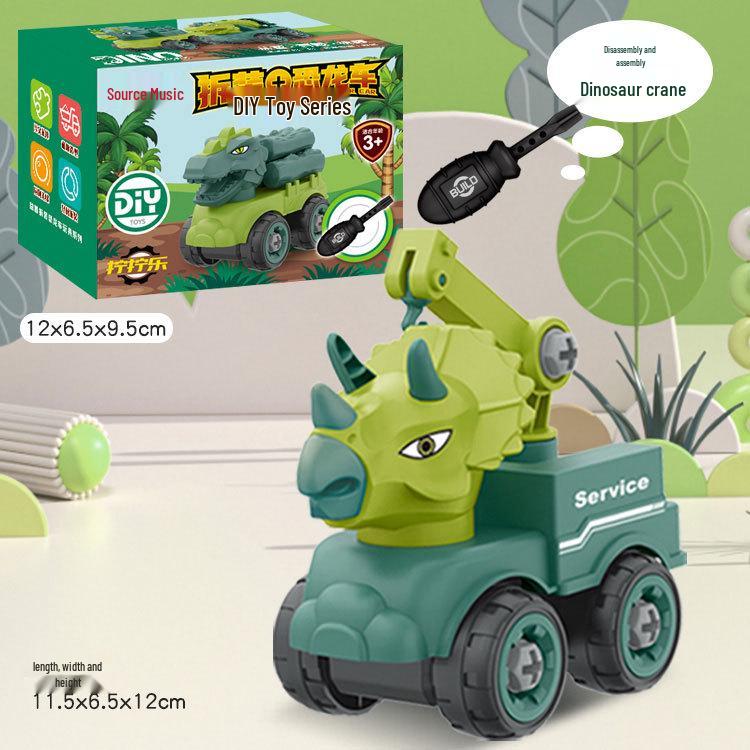 Children's DIY Engineering Mixer Toy: Detachable Excavator & Nut Assembly Set