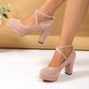 Women's High Heels Mary Janes Shoes Dress Pumps Strap Heeled Party Wedding Office Shoes Female Big Size 2026