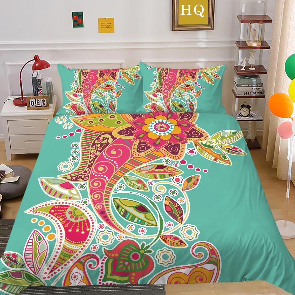 Set Biancheria da Letto con Stampa Boemia 3D Misura King Poliestere Biancheria da Letto Moda Teenager Alta Qualità Tessili per la Casa