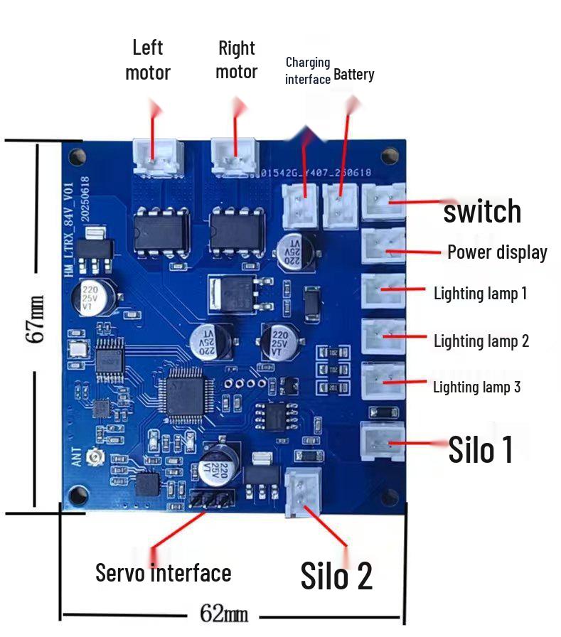 7.4V Bait Boat Motherboard with Controller & 8.4V Repair Kit - DIY Speed Cruise Gyroscope