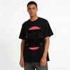 Hugs Kisses And Valentine Wishes Print Casual Top Pure Cotton T-shirt