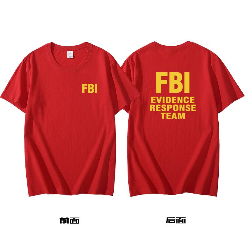 FBI FBI Agent Short-sleeved T-shirt Men's Cotton Casual Half-sleeved American Army Police Fan Clothes Summer