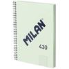 Cahier A5 - MILAN - 430 - Couverture Rigide - 80 Feuilles - Quadrillage 5 X 5 Mm