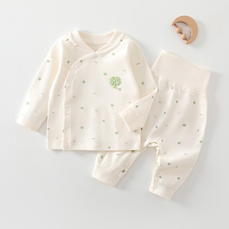 Autumn Baby Clothes Set: Cotton Pajamas & Pants for Newborns (Unisex)