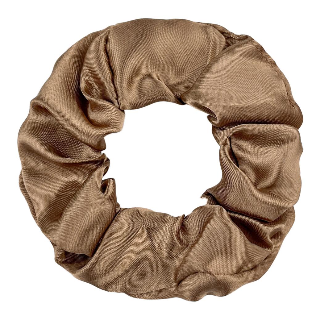 Seidensatin Scrunchies Damen Einfarbig Haargummi Elegant Pferdeschwanzhalter Gummiband Elastisches Haarband Haaraccessoires