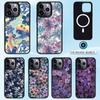 Flowers A-Art Phone Case Magnetic For iPhone17 16 15 14 13 12 Pro Max For Magsafe Wireless Charging Cover