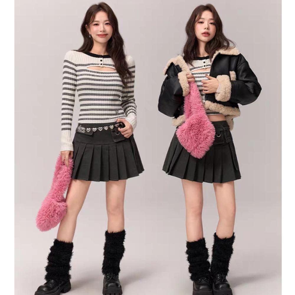 Autumn Sweaters Long Sleeve Knitted Sweater Women Pullovers New Slim O-Neck Striped Knit Sweater Pullover Women Tops Knitwears