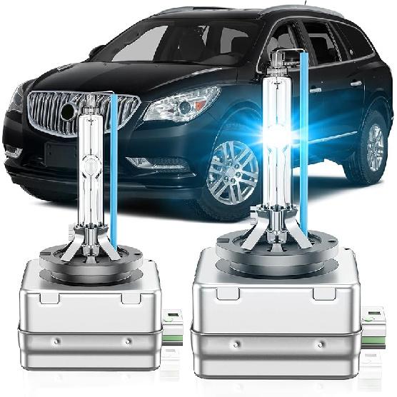 D3S HID Xenon Headlight Bulb Compatible With 2014 2015 2016 2017 2018 Buick Enclave Envision LaCrosse Regal Cascada - 35W High And Low Beam Upgraded