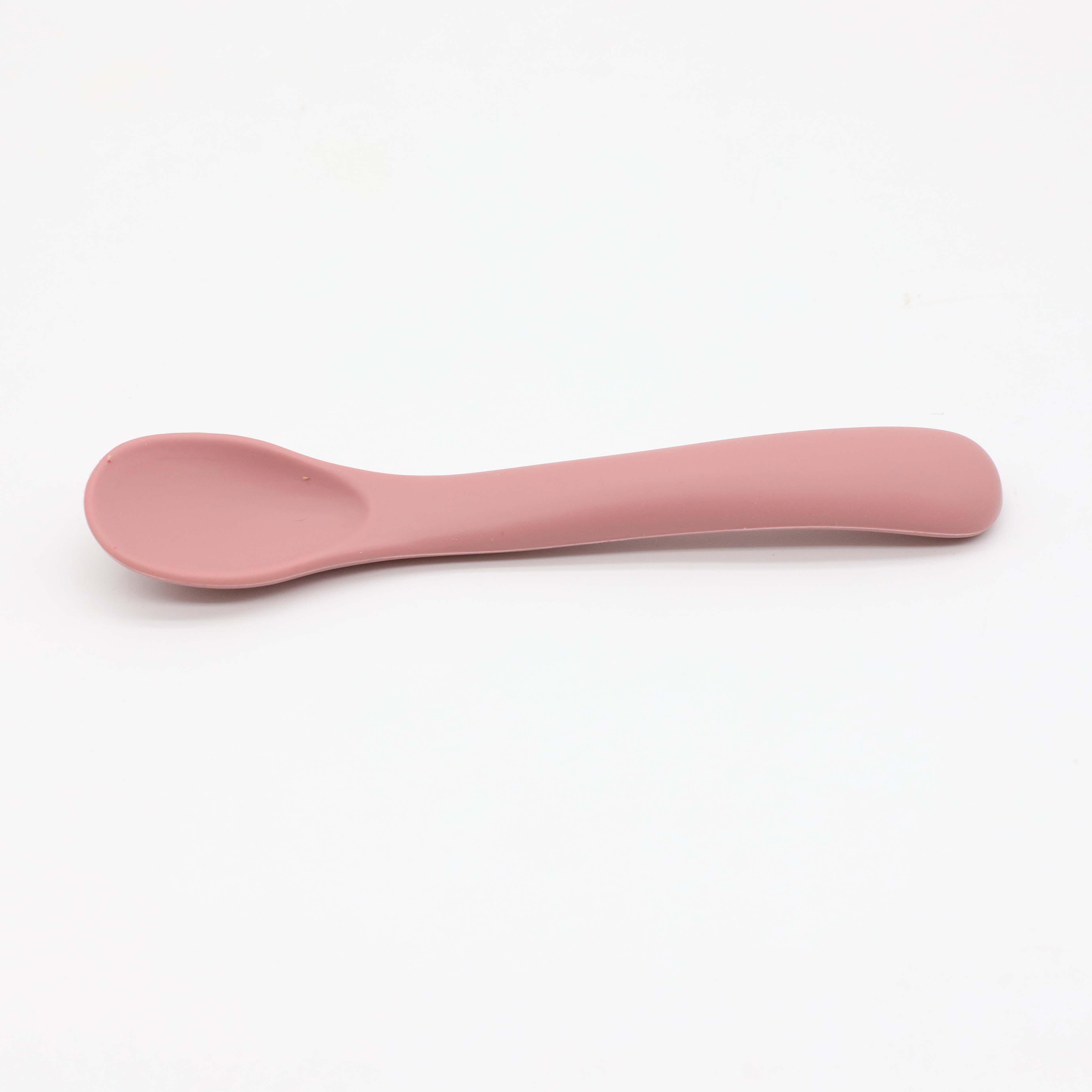

Silicone Spoons, Soft Tipped First Stage Feeding Spoons, Flexible Chew Resistant Training Spoon for Self Feeding, BPA Free срібний