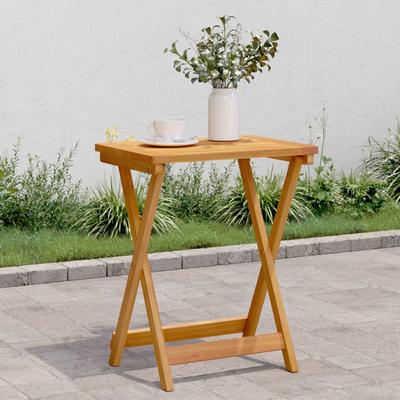 Vidaxl Folding Garden Table, 50X36X60 Cm, Solid Acacia Wood