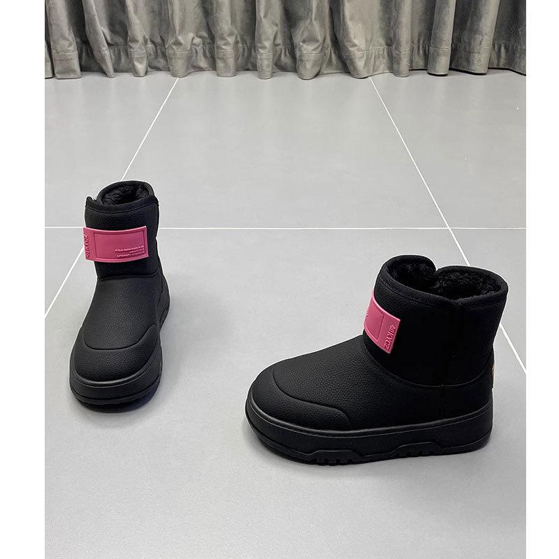 Sheepskin and fur integrated snow boots women's 2024 autumn and winter new thick-soled sleeve thickened warm casual fashion cotton shoes