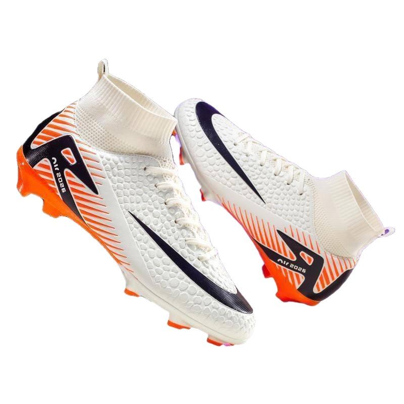 Unisex High-Top Long Spike Artificial Turf Football Training Shoes