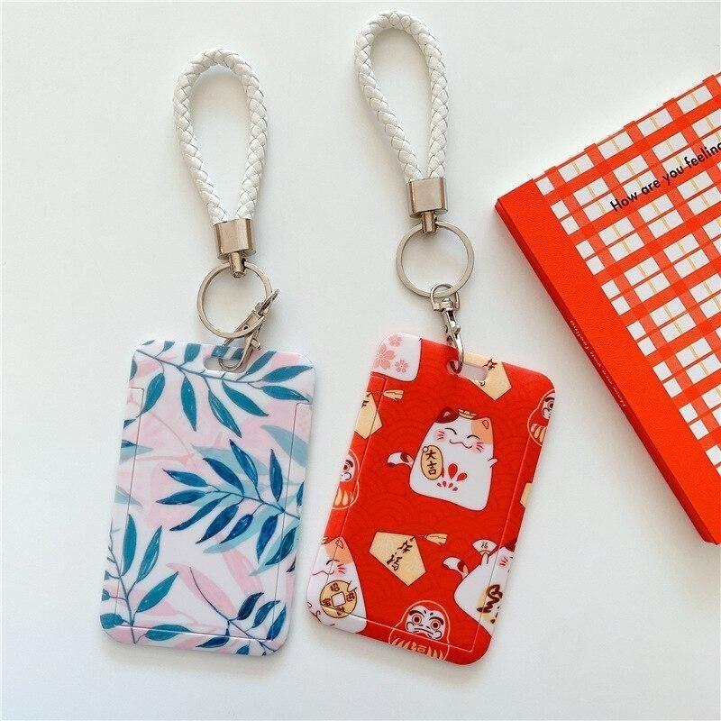 Waterproof Cartoon Plastic Card Cover Women's Kids Bus Credit ID Name Business Working Bank Card Badge Holder Protective Cover