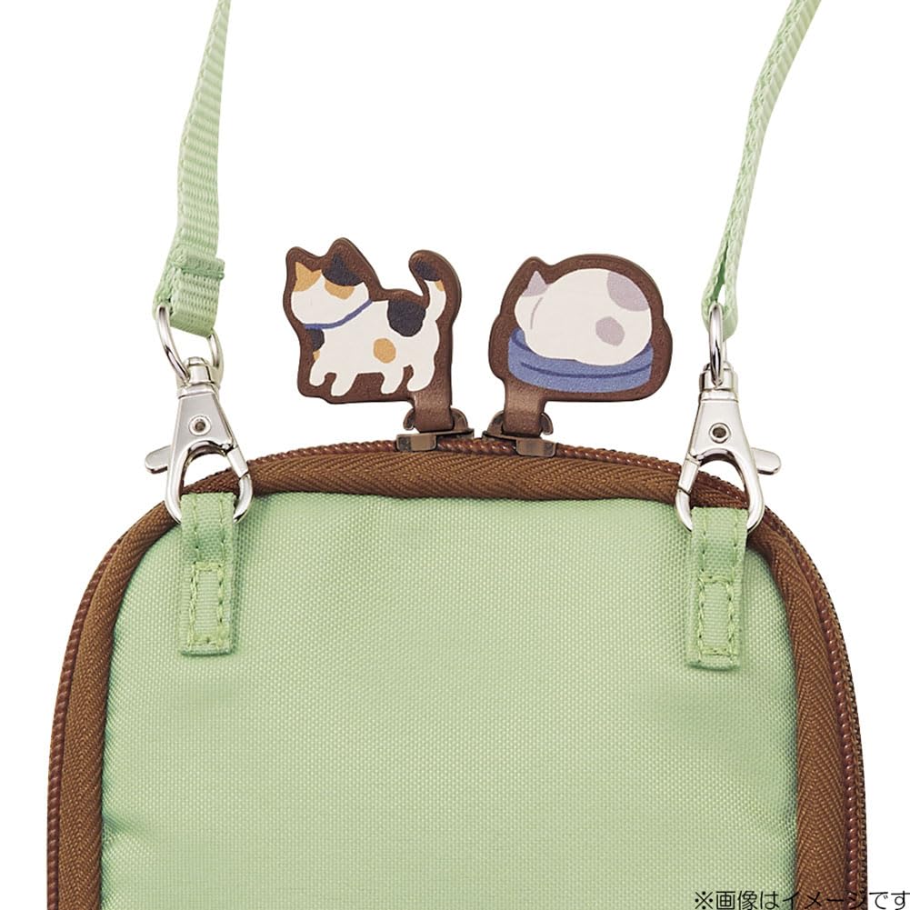 LIHIT LAB Nyan Scene Cat Smartphone Shoulder Pistachio Pouch, Green, A2225-7