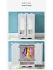 Double Door Wooden Doll Wardrobe - Fun Educational Toy for Girls
