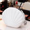 Silicone Toiletry Bag Shell Design Zipper Closure Organizer Extra-Wide Opening Silicone Cosmetic Bag For Women Girls Jewelry
