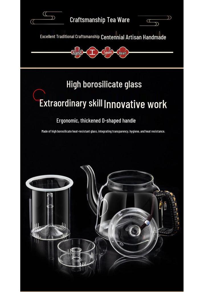 2025 Explosion-Proof Glass Electric Tea Infuser with Large Capacity and Ceramic Boiler