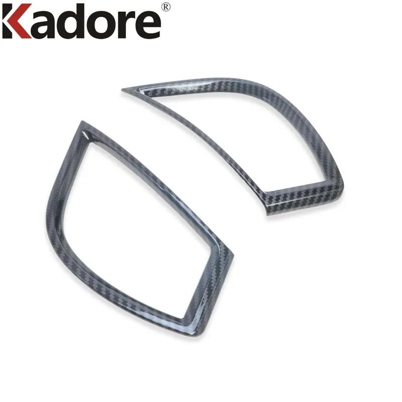 For Kia Seltos     Carbon Fiber Car Front Side Air Condition Vent Outlet Cover Molding Trim Interior Accessories