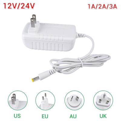 AC 110-240V DC  12V 24V 1A 2A 3A Universal Power Adapter Supply Charger Adapter EU US AU UK for 5050 3528 LED Light Strips