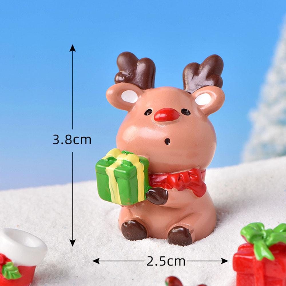 Christmas Elk Penguin Polar Bear New Year Creative Micro Landscape Snow Scenery Design Decoration Creative Resin Animal Gift