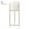 Elegant Ceramic Planter 1 Set Flower Pot Stylish Iron Frame Stand Plant For Office Flowerpot for Home Room Decoration