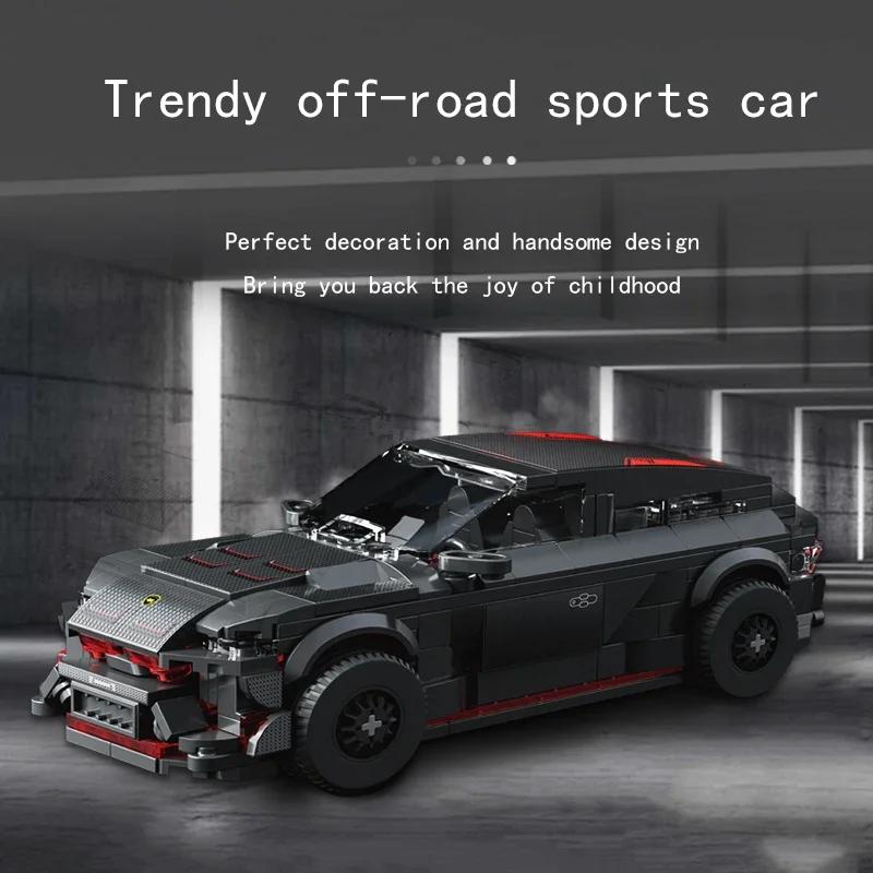 470 KS Městské Závodní Auto Stavebnice SUV Sportovní Auto Model Vozidla Cihličky Stolní Dekorace Dětské DIY Hračky Sbírka Sváteční Dárek