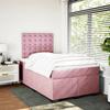VidaXL Sommier à lattes de lit avec matelas rose 120x190 cm velours 3290875