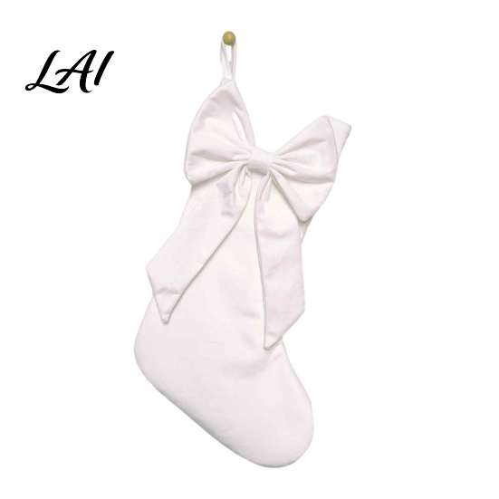 Winter Home Decor Ornaments Velvet Christmas Stockings with Decorative Bow Large Xmas Hanging Morning Gift Bags Socks for Fireplace Mantel