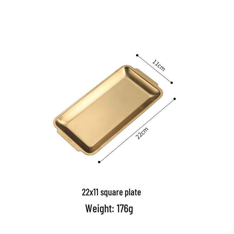 Jingyuheng 304 Golden Stainless Steel Rectangular Trays