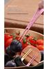 Food-Grade Titanium Fruit Fork - Elegant Ice Flower Design for Outdoor & Home Use