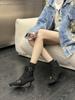 2025 autumn new pointed thin heel high heel temperament French fashion sexy beautiful women short boots