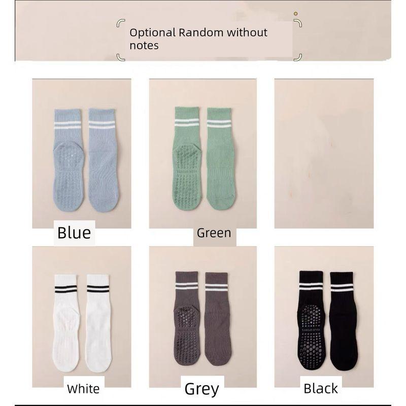 

Yoga Socks Women s Non-Slip Professional Spring and Autumn Pilates Fitness Running Floor Adult Adult Summer Mid-Calf Sports Socks Black + White [2 pairs]]