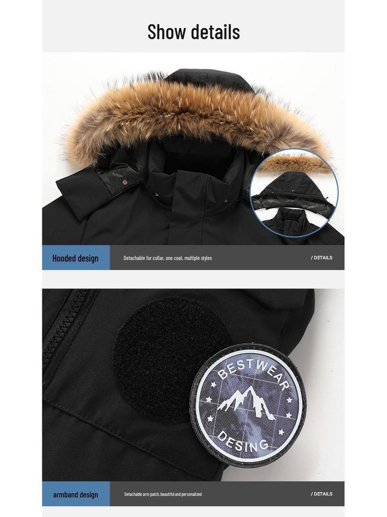 Modische Marke Herren Winter Weiße Daunenjacke mit Kapuze: Kurze, dicke, warme Jugend-Oberbekleidung für Paare 2025