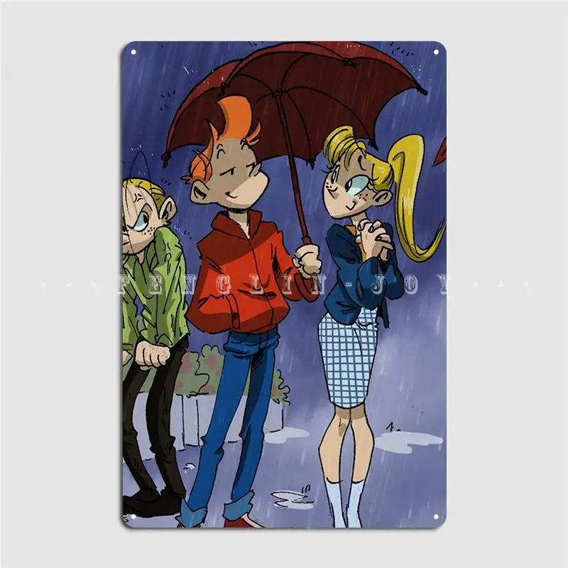 Mfoever Spirou Poster Metal Plaque Classic Wall Cave Painting Dcor Cinema Tin Sign Posters 20x30cm(7.8x11.8inch)