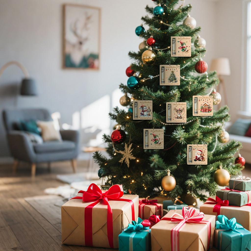 Ein paar Pfund für Weihnachten Entzückender Münzbörsen-Anhänger, Weihnachtsdekoration für Kinder, Bargeldgeschenkhülle, Hängeornament