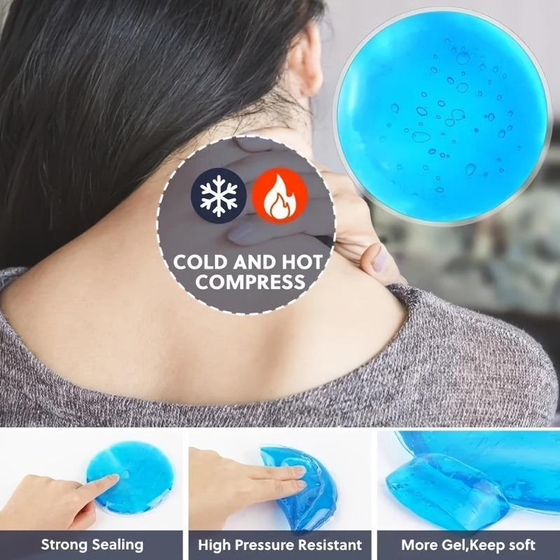 1/2/4PCS Reusable Gel Eye Mask for Hot/Cold Compress - Multi-Use Round Ice Pack for Eyes & Body, Portable Relief