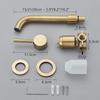 Brushed Gold/Black Basin Faucet Concealed Wall Mounted For Bathroom Faucets Bath Basin Sink Tap Bathtub Hot And Cold Water Mixer
