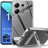 Stand Case for Xiaomi Redmi Note 13 4G (not for 5G) Elegant Transparent Shockproof Soft TPU