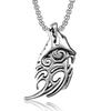 Vintage Nordic Pendant Creative Wolf Head Titanium Steel Necklace Personalized Titanium Steel Jewelry