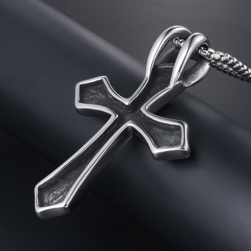 2026 European and American Jewelry Men's Vintage Necklace Personalized Casting Cross Pendant Pendant