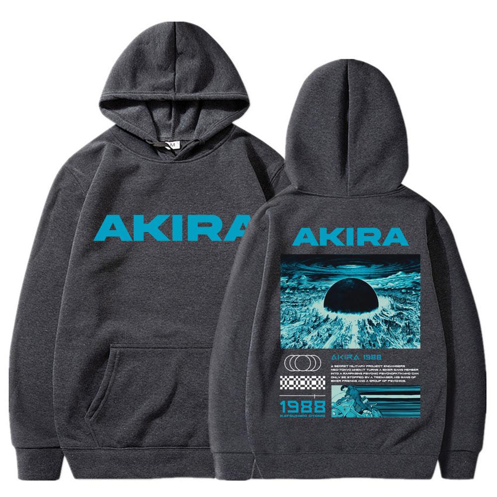 Japanese Anime New Tokyo Akira Hoodie Science Fiction Movie Retro Shotaro Kaneda Long Sleeve Fleece Loose Casual Male