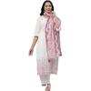Aurelia Purple Floral Printed Cotton Regular Stole for Women