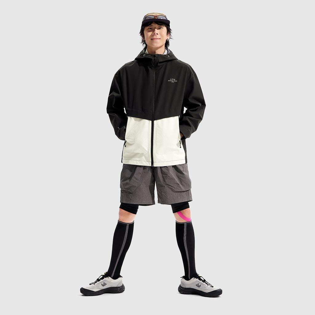 Li Ning Fitness Series Jackets & Coats Men's Black/Rock White Gray AFDU951-6