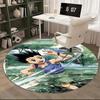 1pc Anime Cartoon Design Round Carpet for Office Chair Mat, NonSlip Rug Suitable for Home Decor, Living Room, Bedroom, Game Room