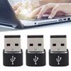 3PCS Plug and Play USB 2.0 Male to TypeC Female Adapter  Computer Use
