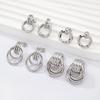 2025 Chic Geometric Titanium Steel Gold-Plated Hoop Earrings for Women - Versatile and Trendy