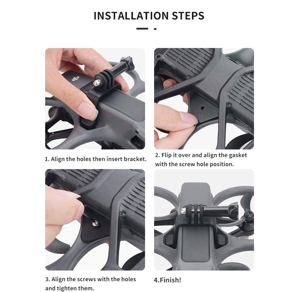 Verlängerungshalterung für DJI Avata 2 Drone-Montagebefestigungsadapterhalter für GoPro 10 9 Insta360 Panoramakamerazubehör