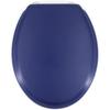 GELCO DESIGN Abattant WC Dolce - Charnieres inox - Bois moulé - Bleu marine