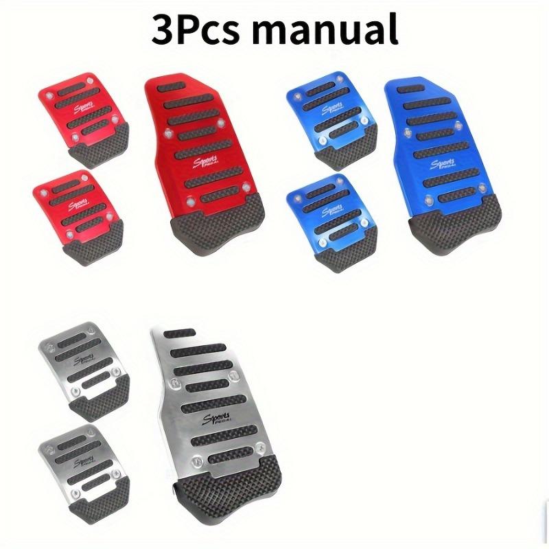 Bil Manuell Stopppedal Modifierad Broms Gaspedal Koppling Aluminiumlegering Pedal Halkskydd Rostfritt Stål Universell